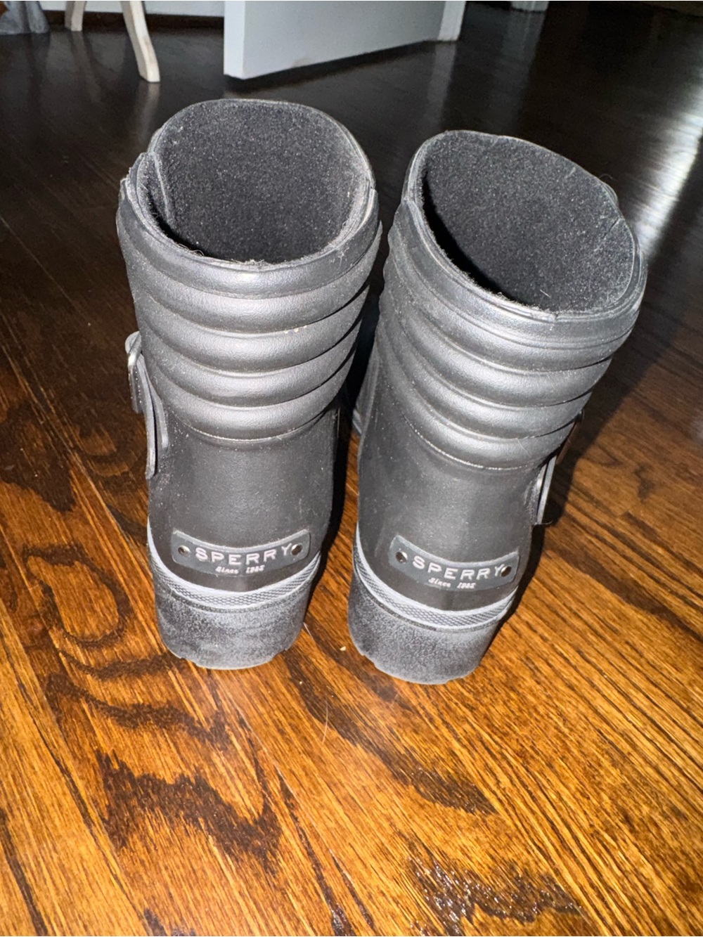 Sperry Black Short Ankle Rain Booties - Picture 4 of 6